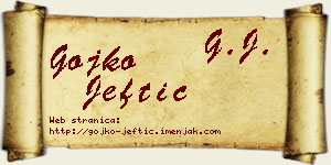Gojko Jeftić vizit kartica